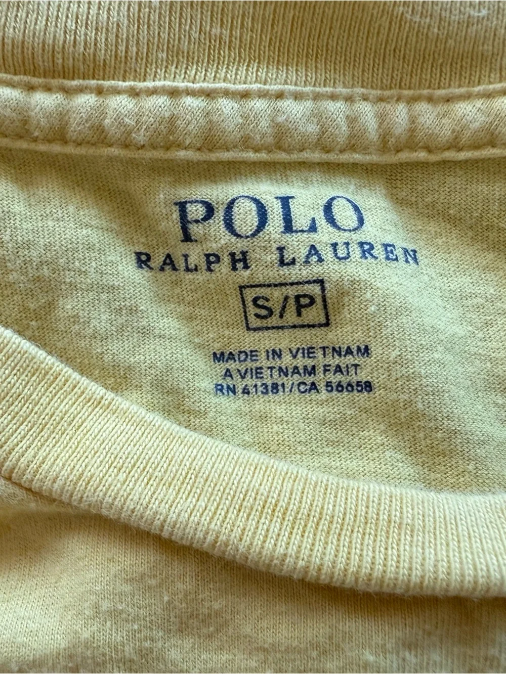 Polo by Ralph Lauren Yellow Crewneck Tee with Signature Pony